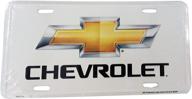 chevy logo license plate white logo