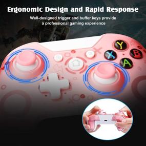 img 2 attached to 🎮 2020 Newest Version FUXINYA Wireless Controller - Xbox One/Windows PC Gamepad (Pink) with 2.4GHZ Wireless Adapter