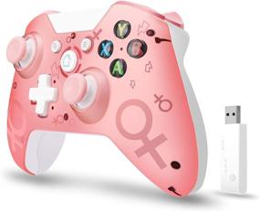 img 4 attached to 🎮 2020 Newest Version FUXINYA Wireless Controller - Xbox One/Windows PC Gamepad (Pink) with 2.4GHZ Wireless Adapter
