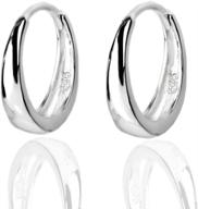 iminijewelry sterling silver hoop earrings for women girls ear cuff, small cartilage dainty huggie mini hoops hypoallergenic 7mm logo