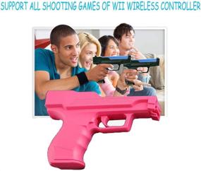 img 3 attached to 🎮 VTone 2-Piece Wii Motion Plus Gun: Enhance Your Wii Gaming Experience (Black and Pink)