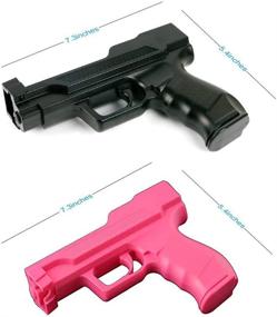 img 1 attached to 🎮 VTone 2-Piece Wii Motion Plus Gun: Enhance Your Wii Gaming Experience (Black and Pink)