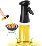 🥗 honbuty olive oil sprayer: portable 210ml spray mister for cooking, kitchen, air fryer, salads, baking, grilling, frying - refillable dispenser bottle in black logo