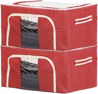 📦 efficiently organize and store clothes and beddings with f.p.l foldable storage bin box (red-2) logo