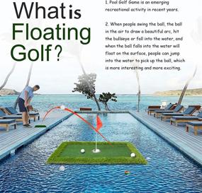 img 3 attached to ⛳ PLBBJH Floating Golf Green - Golf Putting Mats for Outdoor Backyard Pool Game - Training Accessories - Ideal Golf Gift for Male Golfers