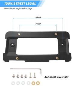 img 2 attached to JOYTUTUS Rear License Plate Bracket Frame Mount Tag Holder with Expandable Nuts | Compatible with BMW 1 to 6 Series