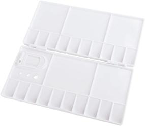 img 3 attached to Watercolor Painting Compartments Thumbhole Painting White