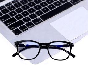 img 2 attached to 👓 ANDWOOD Blue Light Blocking Glasses: Lightweight Small Face Frame for Women, Men, and Teens - Ultimate Blue Light Blocker for Computer Use