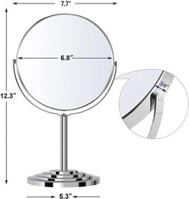 img 3 attached to NAYSAYE Round Tabletop Vanity Mirror