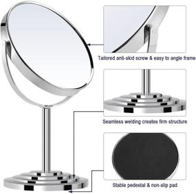 img 2 attached to NAYSAYE Round Tabletop Vanity Mirror