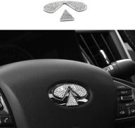 💎 улучшите интерьер вашего infiniti с помощью наклейки topdall steering wheel bling crystal shiny diamond accessory. логотип