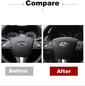 img 2 attached to 💎 Enhance Your Infiniti's Interior with TopDall Steering Wheel Bling Crystal Shiny Diamond Accessory Sticker