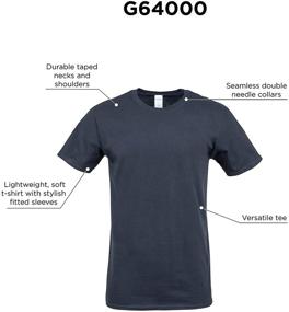 img 3 attached to Футболка из фирменного хлопка Gildan 2 шт. - премиальная мужская одежда в стиле футболок и топов: высокий уровень стиля и комфорта.