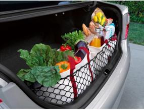 img 3 attached to kilofly 3pc Elastic Car Rear Trunk Cargo Net Set - Efficient Mesh Storage Pocket Organizers