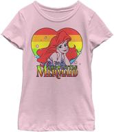 детская футболка с коротким рукавом disney princess rainbow ariel - волшебная и яркая футболка с принцессами для девочек логотип