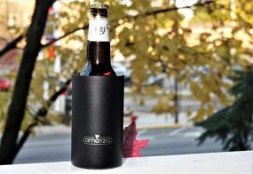 img 2 attached to 🍺 Amayza Original Beer Bottle Cooler & Insulator - Double Walled Vacuum Sealed Stainless Steel - Fits 0r 12oz Glass Beer Bottles