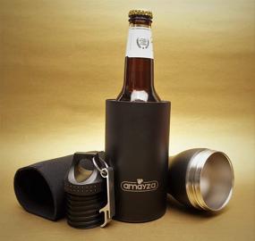 img 3 attached to 🍺 Amayza Original Beer Bottle Cooler & Insulator - Double Walled Vacuum Sealed Stainless Steel - Fits 0r 12oz Glass Beer Bottles