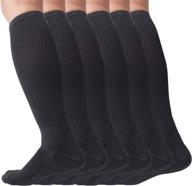 🧦 ultimate comfort with +md bamboo compression socks for men - 6 pairs, size 10-13 grey, moisture wicking, 8-15 mmhg логотип