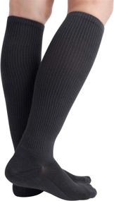 img 1 attached to 🧦 Ultimate Comfort with +MD Bamboo Compression Socks for Men - 6 Pairs, Size 10-13 Grey, Moisture Wicking, 8-15 mmHg