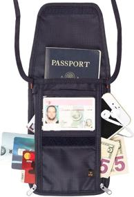 img 3 attached to Secure Your Travel Essentials with Tarriss Neck Wallet RFID Blocking Accessories