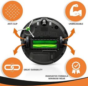 img 1 attached to 🔧 2 Sets of 2 Non-Slip Replacement Tires for IROBOT ROOMBA Series 500, 600, 700, 800 & 900 - High Wear Resistance with Accessories Included