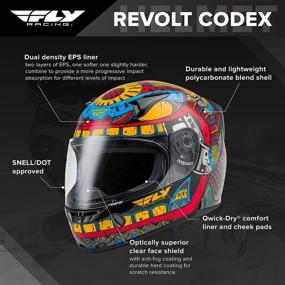 img 2 attached to Fly Racing Revolt RS Codex Men's Street Motorcycle Helmet: Superior Protection and Style Combined