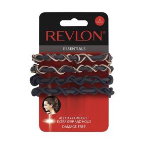 img 4 attached to Резинки для волос Revlon Extra Grip из силикона: Надежный и прочный набор из 4 штук.