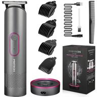 revolutionize your grooming routine with pritech hair trimmer for women - waterproof bikini trimmer, rechargeable pubic hair clippers and trimmer in aurora gray logo