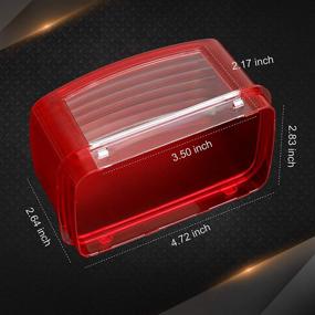 img 1 attached to 🔴 Enhance Safety with NTHREEAUTO Rear Tail Light Lens Red Motorcycle Taillight Cover for Yamaha Grizzly, Kodiak, Bigbear, Bruin, Rhino 450 660
