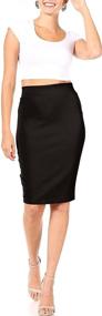 img 1 attached to 👗 Stylish Reg and Plus Size Pencil Skirts for Women - Versatile Below The Knee Length. Suitable for Work, Weekends, Date Nights, and Sexy Office Business Looks - Bodycon Skirts