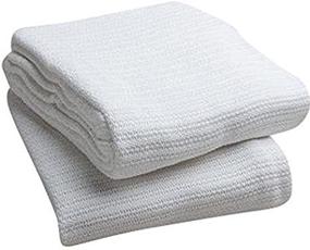 img 1 attached to 🛏️ Beged 100% Cotton Hospital Thermal Blankets - Breathable Open Weave for Comfortable and Warmth - Machine Washable, White