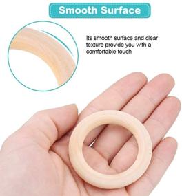 img 2 attached to Versatile 50-Piece Natural Wood Rings: Unfinished Wooden Circles for Crafting & DIY Jewelry Making