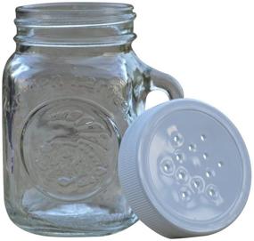 img 2 attached to Classic Clear Salt and Pepper Shakers: Golden Harvest Ball Mason Jar Glass, Pack of 2