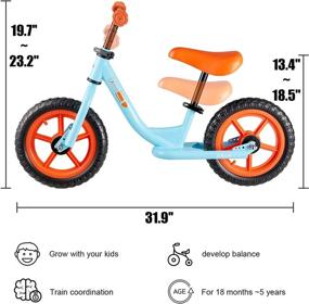 img 1 attached to 🚲 Albott Kids Balance Bike - Toddler Bike with Footrest, Lightweight Design, Adjustable Seat & Handlebar Height, 12 Inch Inflation-Free EVA Tires, Training Bike for Child Age 18 Months 2 3 4 5