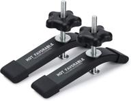 🔩 high strength aluminum alloy 6063 t-track hold down clamps - fine sandblast black anodized - woodworking and clamps - 2 pack logo