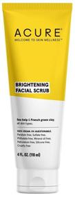 img 1 attached to 🌟 Acure Organics Brightening Facial Scrub, 4 fl. oz, Pack of 2: Unleash Your Skin's Natural Glow!