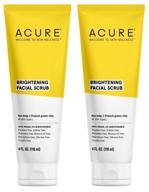 🌟 acure organics brightening facial scrub, 4 fl. oz, pack of 2: unleash your skin's natural glow! logo