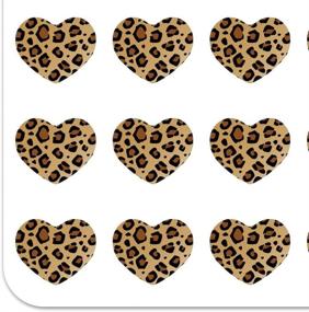 img 3 attached to 🐆 Leopard Print Heart-shaped Stickers for Planner, Calendar, Scrapbook, and Crafts