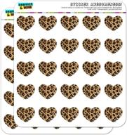 🐆 leopard print heart-shaped stickers for planner, calendar, scrapbook, and crafts logo