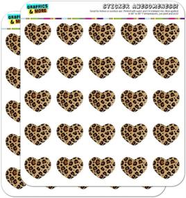 img 4 attached to 🐆 Leopard Print Heart-shaped Stickers for Planner, Calendar, Scrapbook, and Crafts