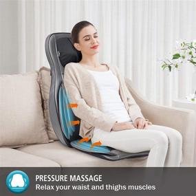 img 1 attached to 🤗 Enhanced Comfort Shiatsu Neck & Back Massager – Advanced 2D/3D Kneading Full Back Massager with Soothing Heat & Adjustable Compression, Massage Chair Pad for Shoulder, Neck, Back, Waist, and Hips, Promotes Full Body Relaxation