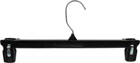 img 4 attached to 👖 Hangon Black Recycled Plastic Pants Hangers with Ridged Clips, 14 Inch - 10 Pack