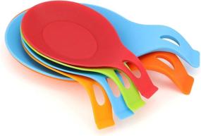 img 4 attached to 🌈 Colorful Silicone Resistant Kitchen Utensil Set