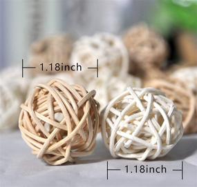 img 1 attached to Simoutal 20PCS Natural White Decorative Rattan Balls - Ideal Ornaments for X-MAS, Wedding, Party, Home Decor - Enhance Vase Fillers (3cm)