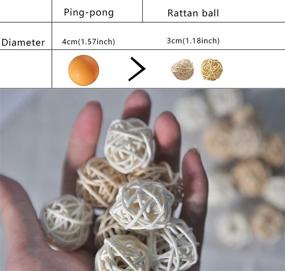 img 2 attached to Simoutal 20PCS Natural White Decorative Rattan Balls - Ideal Ornaments for X-MAS, Wedding, Party, Home Decor - Enhance Vase Fillers (3cm)