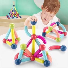 img 4 attached to 🧲 Magnetic Set: Discover Endless Possibilities with the 88 Magnet Building Stacking Kit