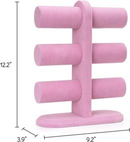 img 3 attached to 🎀 Multi-Purpose Scrunchie Holder Stand and Hair Accessories Organizer - Perfect for Scrunchies, Hair Ties, and Jewelry Display - VSCO Room Décor (Pink)
