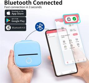 img 3 attached to Bluetooth Pocket Thermal Printer-Portable Mini Sticker Printer for iPhone,Android-Compatible with iOS, T02 Receipt Mobile Smart Photo Printer for Journal, Notes, Memo, Photo