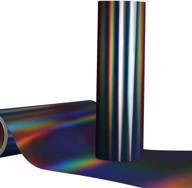 🌈 glossy holographic gray craft vinyl roll for signs and letters - 12"x6ft - compatible with all cutting machines logo
