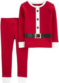 img 1 attached to 🎅 Christmas Cotton Pajamas for Boys - Carters Piece Boys' Clothing